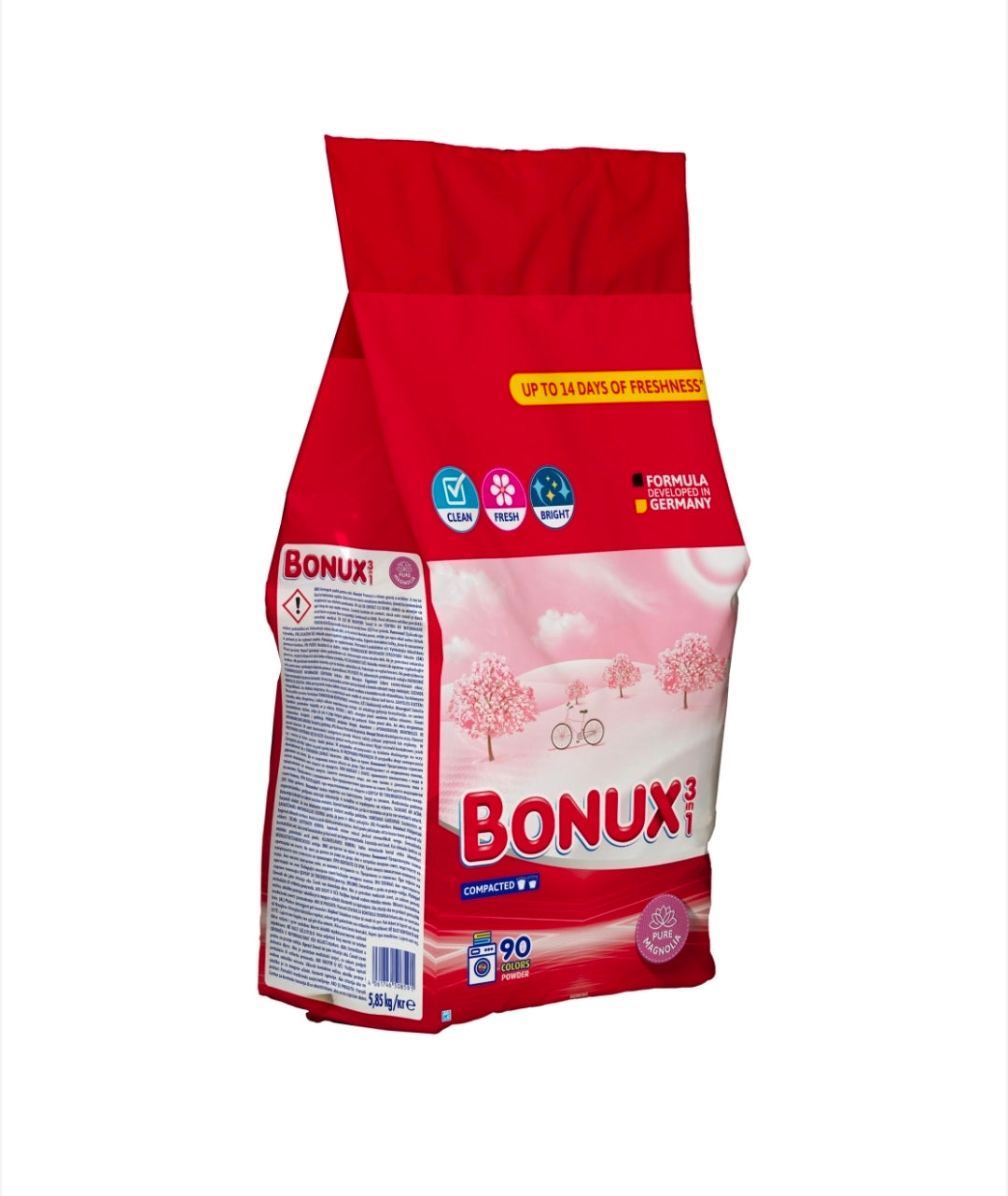 Bonux Detergent rufe, pudra, pure magnolia, 90spalari, 5.85kg