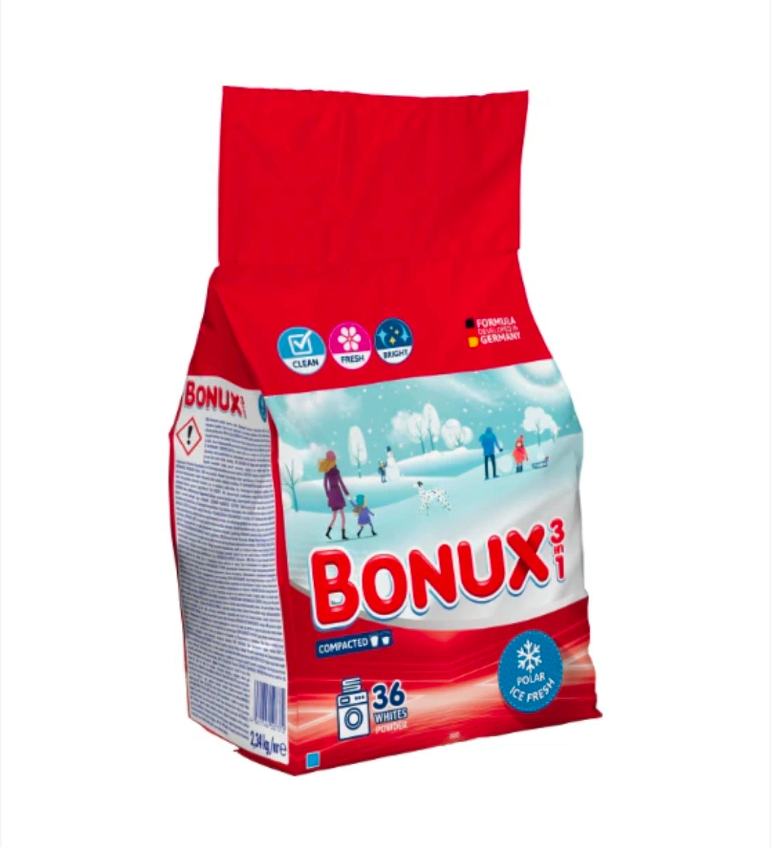 Bonux detergent de rufe automat  3in1 Ice Fresh, 2.34 kg, 36 spalari